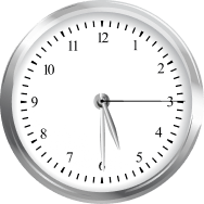 A clock at 5:30.